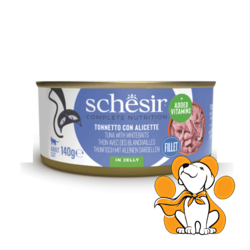 Schesir Cat Tuna & Whitebaits in Jelly 140g, Vlažna Hrana Za Mačke, Tuna i Inćun