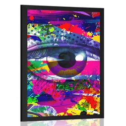 Plakat človeško oko v pop art stilu - 30x45 no frame