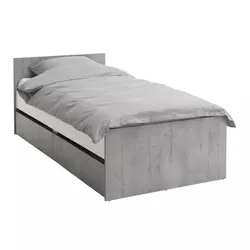 JYSK krevet BILLUND, white/concrete, 90x200 cm