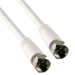 Schwaiger Priključni kabel za satelitsku antenu (1,5 m, Bijele boje, > 75 dB, F utikač)