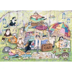 Ravensburger Puzzle Crazy Cats: Leno poletno popoldne 1000 kosov