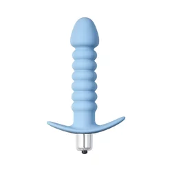 Vibrirajući analni čep Twisted – plavi