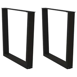 Noge za blagovaonski stol V-oblika 2 kom Crne 80 x (72-73,3) cm Čelik