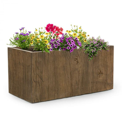Timberflor, cvetlični lonec 100 x 45 x 45 cm Fiberglas Za notranjo ali zunanjo uporabo, rjava barva (GDW11-Timberflor1004)