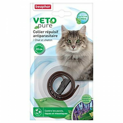Beaphar Veto pure dog Neem brown - Ogrlica za mačke i mačiće protiv buva, krpelja i komaraca (braon boja)