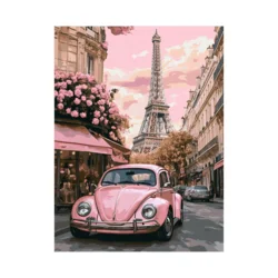 Canvas Slika na platnu Pink Paris, 60x80cm