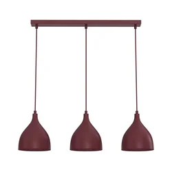 Luster na sajli NOAK CLASSIC 3xE27/15W/230V bordo