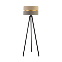 Duolla - Stojeća lampa DUO 1xE27/60W/230V prečnik 44 cm bež/siva/wenge