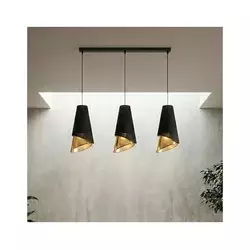 Luster na sajli MODA 3xE27/15W/230V crna/zlatna