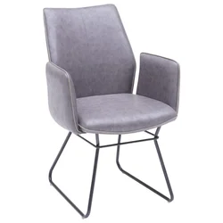 STOLICA SA RUKOHVATIMA siva, crna, tamnosiva metal, tekstil