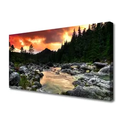 tulup.si Slika na platnu Lake river forest narava 100x50 cm