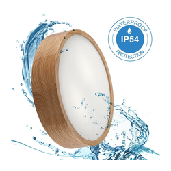 Plafonsko svetlo za kupatilo OAK 3xE27/15W/230V hrast prečnik 37 cm IP54