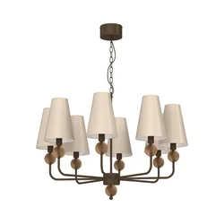 Luster na lancu GRENADA 8xE14/15W/230V bež