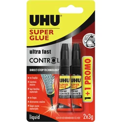 UHU 2 x 30 g Sekundno lepilo Control 1+1