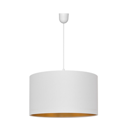 Luster na sajli ALBA 1xE27/15W/230V, prečnik 45 cm, bela/zlatna