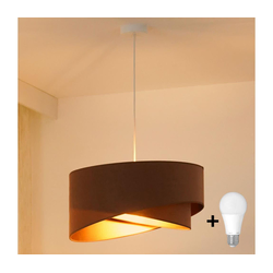 Brilagi - LED luster na sajli LYRA 1xE27/15W/230V braon/zlatna