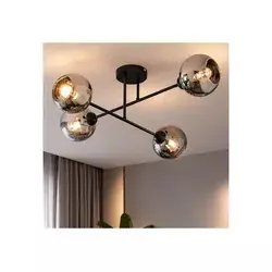 Brilagi - Plafonski luster 4xE27/60W/230V crna/dimljeno siva