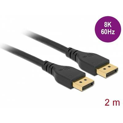 Kabel DELOCK, DisplayPort 1.4 (M) na DisplayPort 1.4 (M) 8K, 60Hz, 2m