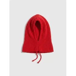 Sinsay - Pletena balaklava - crvena