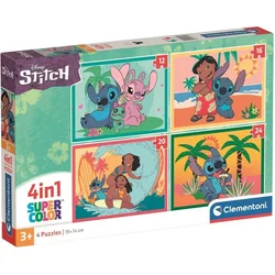 Clementoni Stitch Puzzle 4v1 (12+16+20+24 kosov)