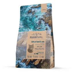RAWIVAL Suva hrana za odrasle mačke sa piletinom i ribom 0.4 kg
