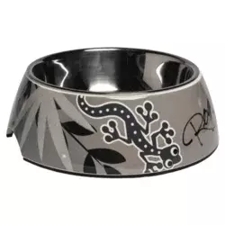 Rogz 2 u 1 Bubble Bowlz posuda, Silver Gecko, L