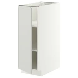 METOD Podni element s policama, bela/Aspudden svetlosiva, 30x60 cm