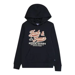 Jack & Jones Junior Majica ecru/nočno modra/rjava