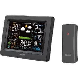 Sencor - Meteostanica sa LCD displejom u boji 3xAA + 2xAA crna