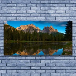 tulup.si Slika na platnu Forest lake landscape 140x70 cm