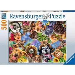 Ravensburger puzzle (slagalice) 500pcs Životinjski selfi RA15042