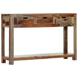 Konzolni stol s 3 ladice 120x30x75 cm od masivnog drva akacije