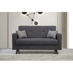 Atelier del Sofa Dvosed na razvlačenje Polya 151x86x75cm Tamnosivi