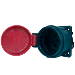 shumee 230V 16A IP55 T25 švicarska vtičnica PCE rdeča 1804