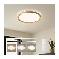 Brilagi-LED plafonsko svetlo RIVO LED/72W/230V 3000–6000K, dekor drveta, fi 50 cm, prigušiva funkcija, daljinski upravljač