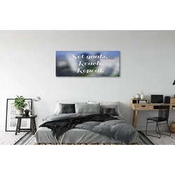 tulup.si Slika na platnu Napis bela 125x50 cm