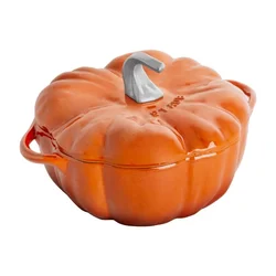 Pumpkin-shaped Cocotte cooking pot, cast iron, 24cm/3.45L, Cinnamon -