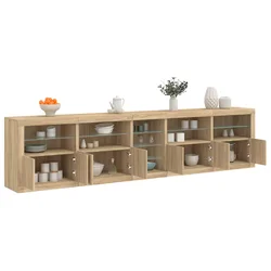 Komoda s LED svjetlima boja hrasta sonome 283x37x67 cm