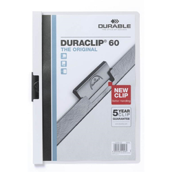 DURABLE Mapa Duraclip (2209) A4 bela