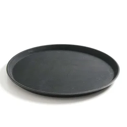 shumee Natakarski pladenj, protizdrsni, odporen, okrogel, premer. 36 cm - črna