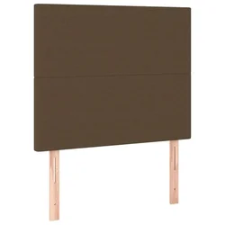 Vidaxl Vzglavje postelje temno rjavo 80x5x118/128 cm blago