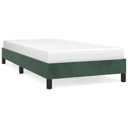 Vidaxl Posteljni okvir brez vzmetnice temno zelen 100x200 cm žamet