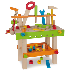 Lesena delavnica Work Bench Eichhorn z orodjem 49 delov