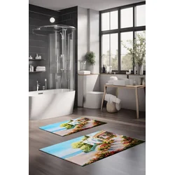 Lessentiel Maison Set prostirki za kupatilo CT-5138, 2 Komada, Šarena