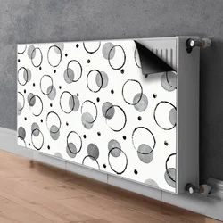 tulup.si Pokrov radiatorja Krogi s črnilom 110x60 cm