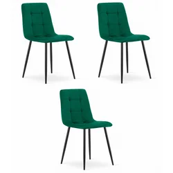 Brandless Stol KARA - temno zelen žamet x 3, (22030515)