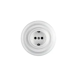 Reblig - Porcelanska retro kućna utičnica sa okvirom SCHUKO 250V/16A bela