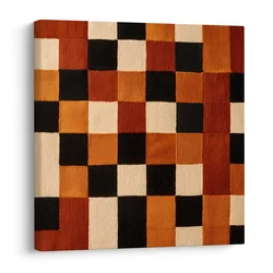 Slika kvadratni ritem v rjavih odtenkih - 40x40