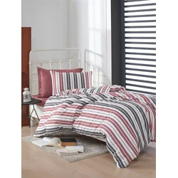 Hanah home Set Single posteljine Monaco, 140x200cm, Crveni