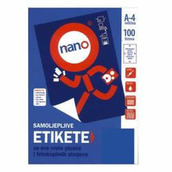 Etikete za laserske i ink-jet pisaee Nano, N-203, 51x48 mm, 100/1